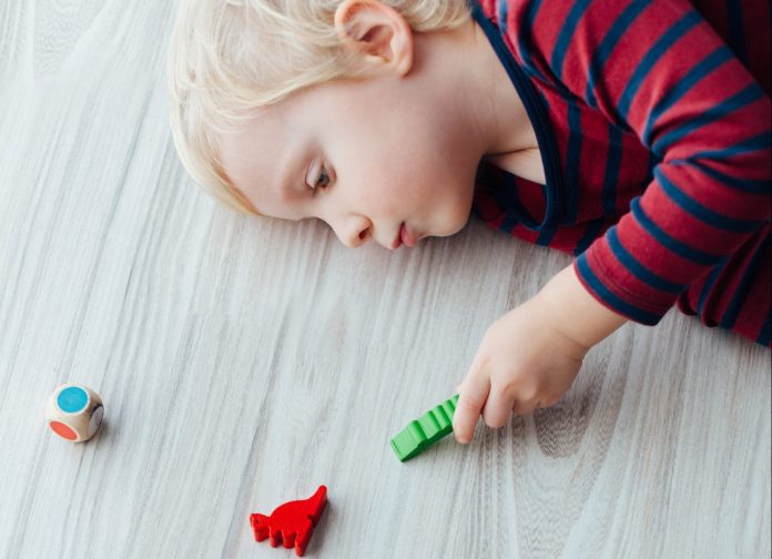 Boy playing with toys